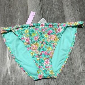 Wild Fable Floral Bikini Bottom in Aqua